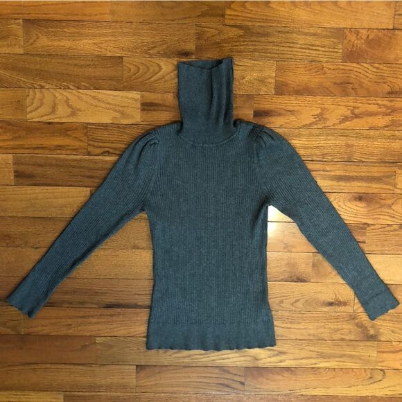 DKNY Dark Grey Ribbed Turtleneck Women’s S - Picture 1 of 5